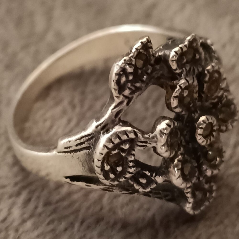 Silver Flower Ring - image 7